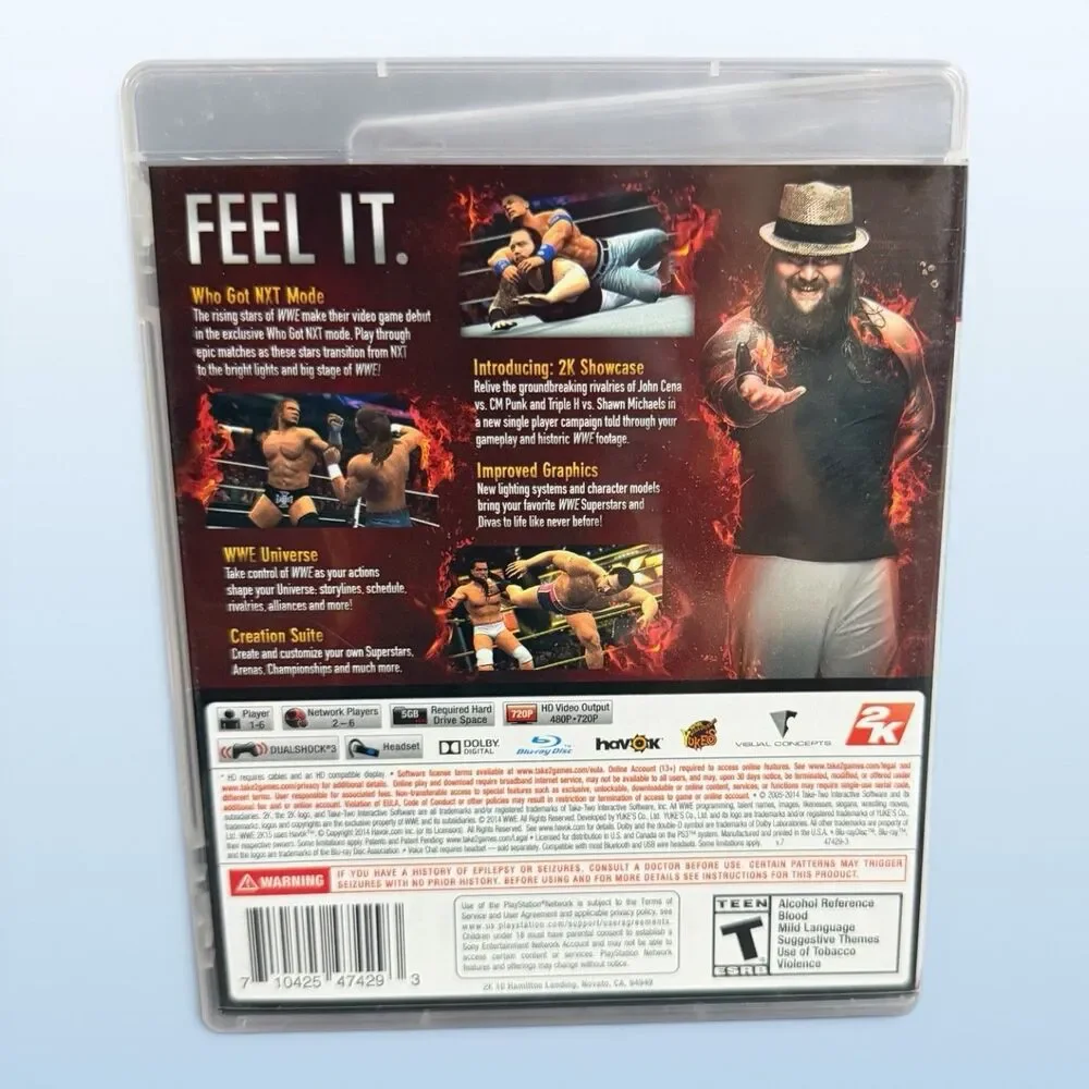 PlayStation 3 (PS3) - WWE 2K15 - Original Owner - VG - Ships Fast